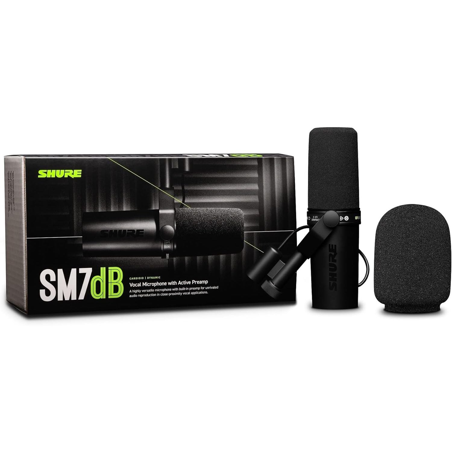Buy Shure,Shure SM7dB Dynamic Vocal Microphone with Built-In Preamp – XLR Mic for Streaming, Podcasting & Studio Recording - Gadcet UK | UK | London | Scotland | Wales| Near Me | Cheap | Pay In 3 | Microphones